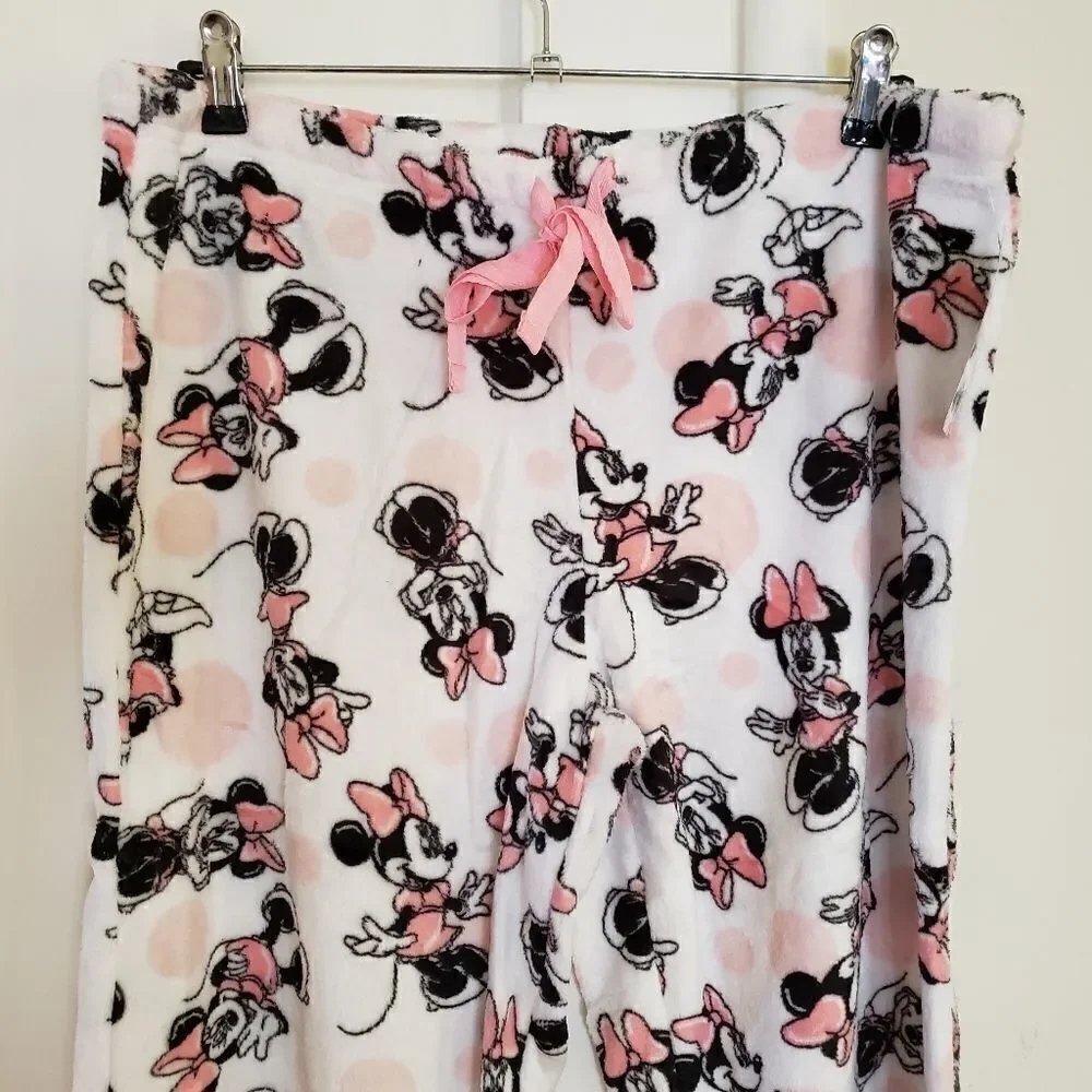 Disney Minnie Mouse Elastic Drawstring Waist Sleepwear Bottoms - Picture 5 of 6